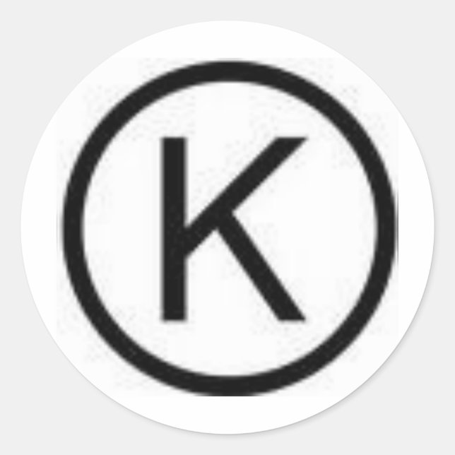 KOSHER RUNDER AUFKLEBER (Vorderseite)