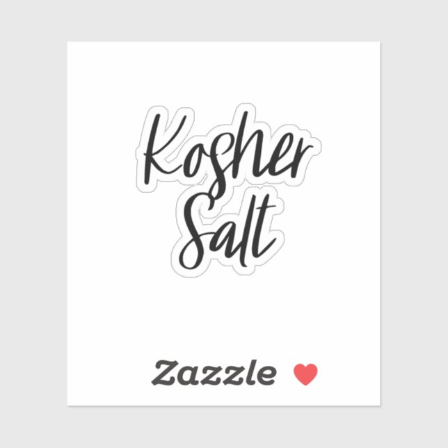 Kosher Salt Storage Sticker (Blatt)