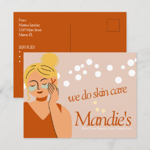 Kosmetik-Esthetikerin-Geschäftssalon-Branding Postkarte