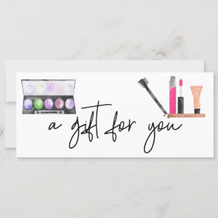 Kosmetik-Geschenkgutschein Wasserfarbe Make-up Einladung
