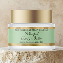 Kosmetik-Körperbutter Gold & Olive Grüne Dose
