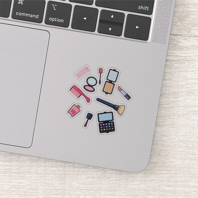 Kosmetik / Make-up Cartoon Illustration Aufkleber (Ausschnitt)