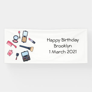Kosmetik / Make-up Cartoon Illustration Banner