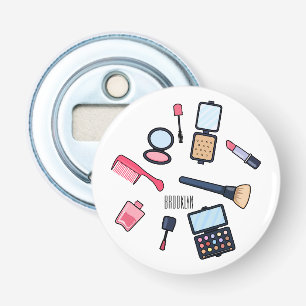 Kosmetik / Make-up Cartoon-Illustration Flaschenöffner