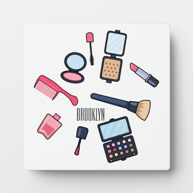 Kosmetik / Make-up Cartoon Illustration Fotoplatte (Vorderseite)