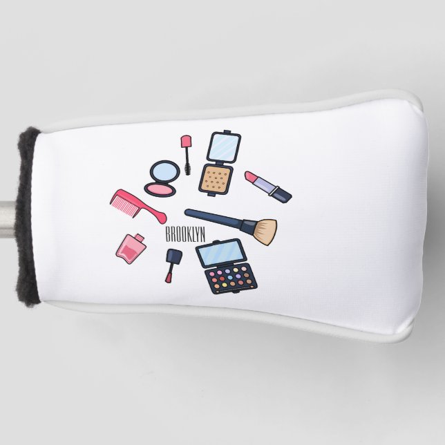 Kosmetik / Make-up Cartoon Illustration Golf Headcover (Vorderseite)