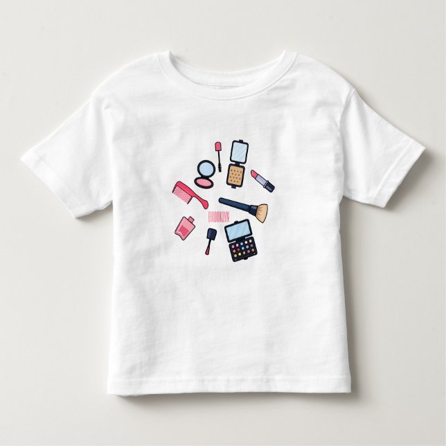 Kosmetik / Make-up Cartoon Illustration Kleinkind T-shirt (Vorderseite)