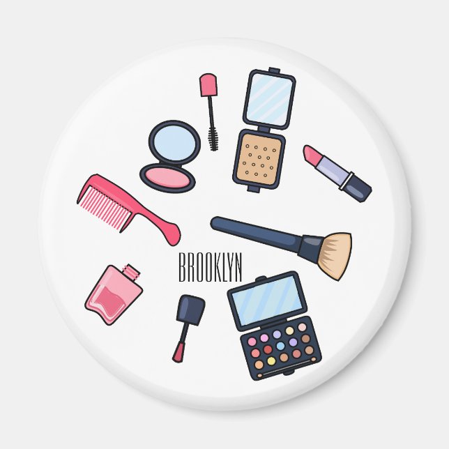 Kosmetik / Make-up Cartoon Illustration Magnet (Vorne)