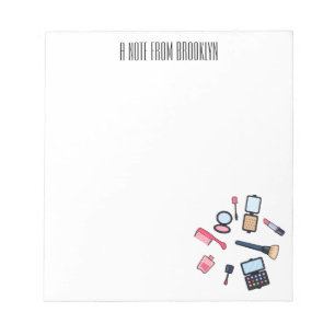 Kosmetik / Make-up Cartoon Illustration Notizblock