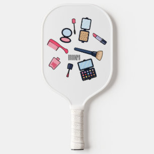 Kosmetik / Make-up Cartoon Illustration Pickleball Schläger