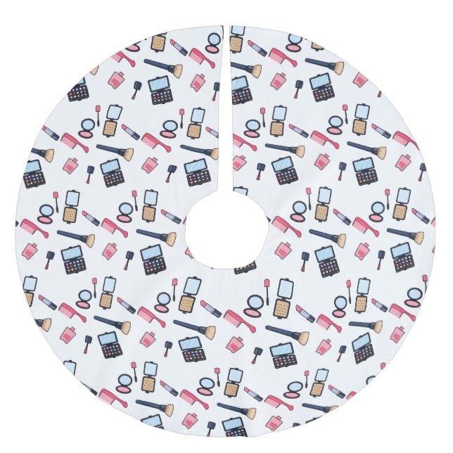 Kosmetik / Make-up Cartoon Illustration Polyester Weihnachtsbaumdecke (Vorderseite)