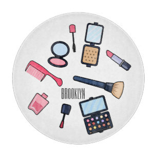 Kosmetik / Make-up Cartoon Illustration Schneidebrett