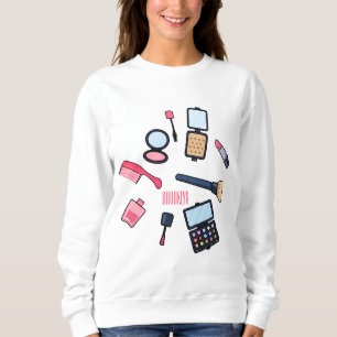Kosmetik / Make-up Cartoon Illustration Sweatshirt