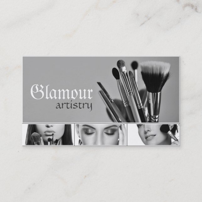 Kosmetik, Makeup Artist Business Card Visitenkarte (Vorderseite)