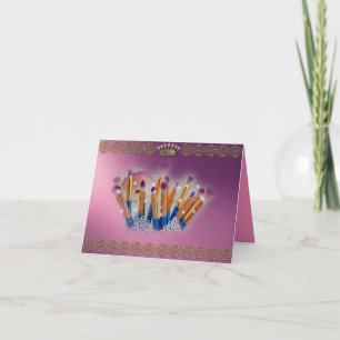 Kosmetik Makeup Brush Glamour Dankeskarte