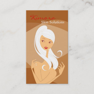 Kosmetik Massage Spa Vektor Mädchen Visitenkarte