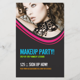 Kosmetik- oder Make-up-Party Flyer