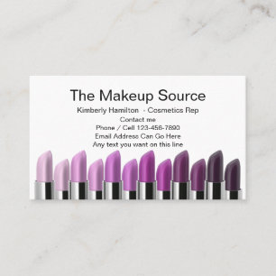 Kosmetik- und Make-up-Vertreter Visitenkarte