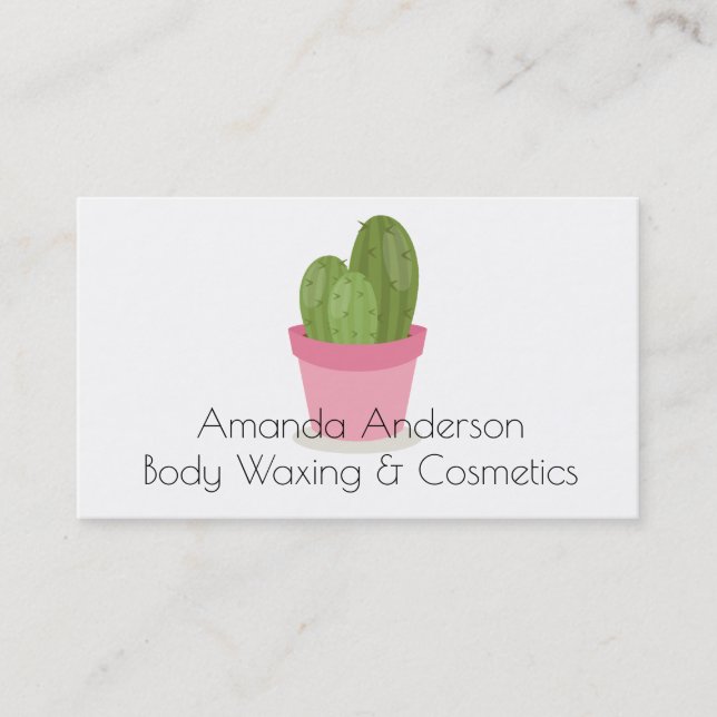 Kosmetik und Wachsen Schönheit Ernennung Terminkarte (Vorderseite)