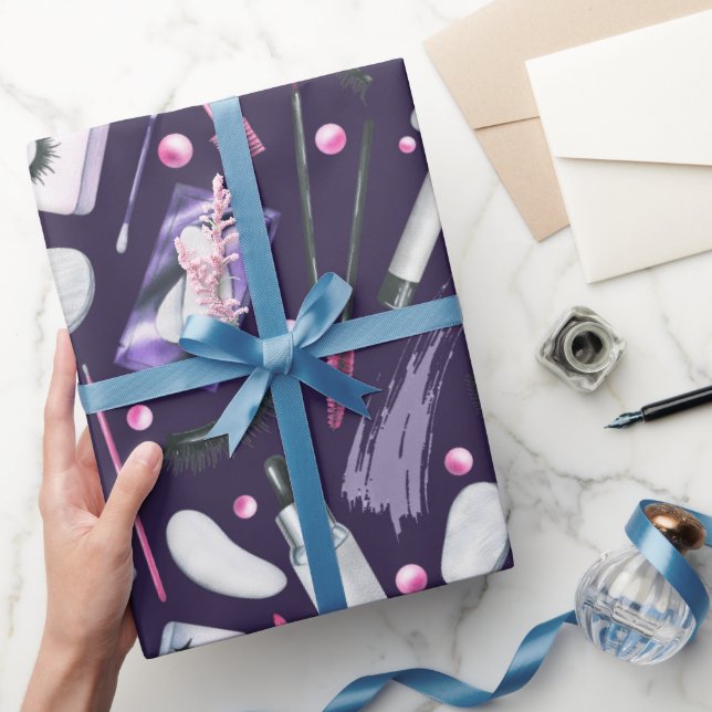 Kosmetik-Wasserfarbenmuster Geschenkpapier (Schenken)