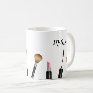 Kosmetikartikel-Illustration & personalisierter Na Tasse
