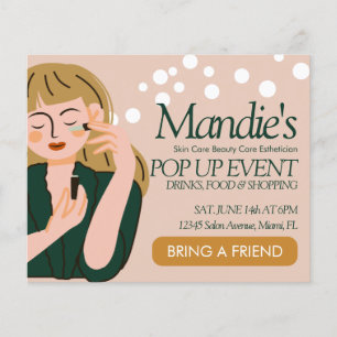 Kosmetikunternehmen Salon Pop-up-Schönheitsveranst Flyer