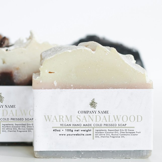 Kosmetische Bar-Seife Bauchband-Etikett Wrap Sanda Einladungsbanderole (Cosmetic Bar Soap Belly Band Label Wrap Sandalwood)