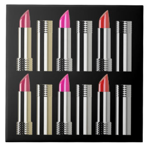 Kosmetische Lipstick-Make-up Chrom rosa Rot Fliese