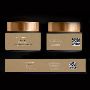 Kosmetische Produktkleber Vorlage Skincare Kraft