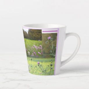 Kosmetische und Rapeseed Field Collage Latte Tasse