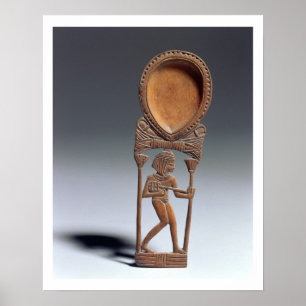 Kosmetischer Löffel mit einer Zahl eines Lutenist, Poster