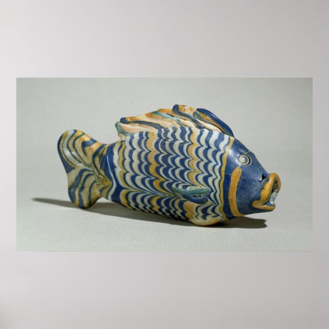 Kosmetisches Gefäß in Form eines Fisches Poster (Vorne)