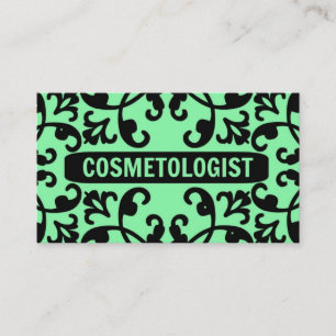 Kosmetologe Damask Business Card Visitenkarte