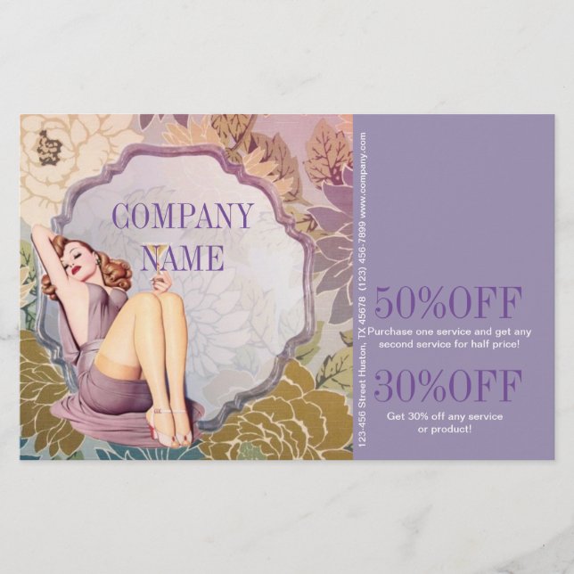 Kosmetologe Haar Make-Artist WELLNESS-CENTER Salon Flyer (Vorne)