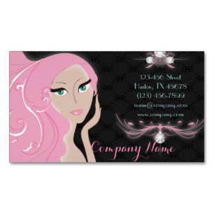 Kosmetologe Makeup Künstler Salon Haarstylistin Magnetische Visitenkarte