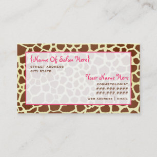 Kosmetologe Salon Termin Giraffe Drucken