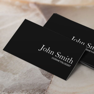 Kosmetologe Schlichter Black QR Code Makeup Artist Visitenkarte