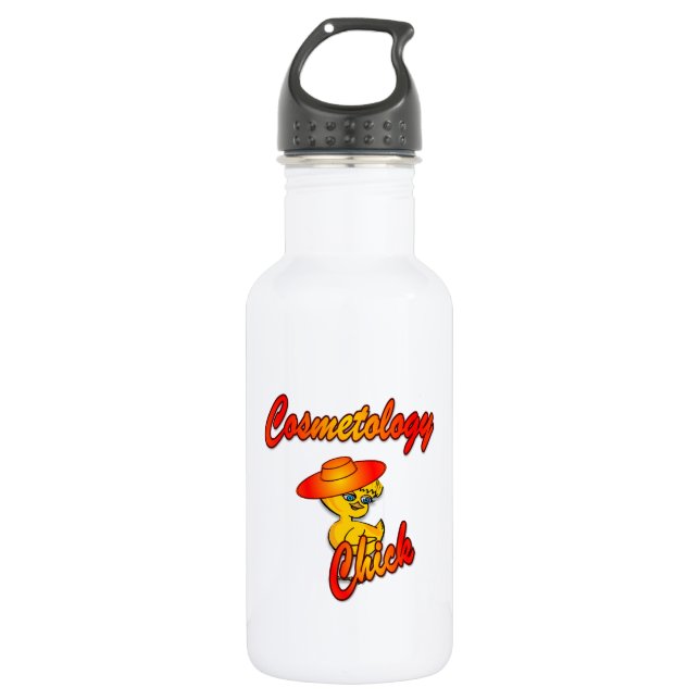 Kosmetologie Chick #5 Edelstahlflasche (Vorderseite)
