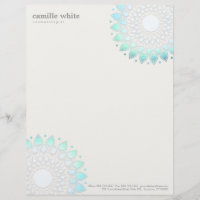 Kosmetologie Eleganter Circle Light Blue Off-White