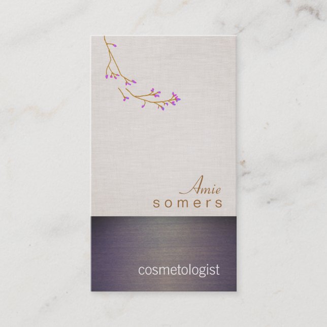 Kosmetologie und Textur aus Holz Visitenkarte (Vorderseite)