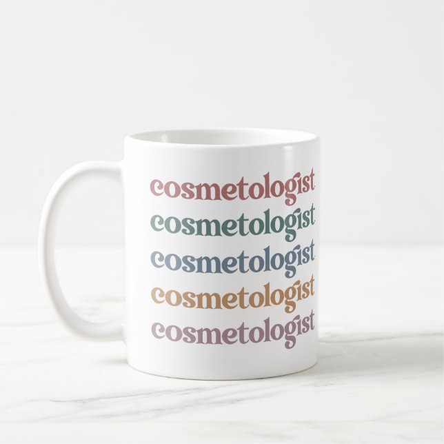 Kosmetologin Esthetician Beautician Hautpflege Kaffeetasse (Links)