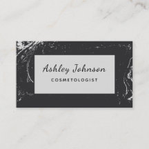 Kosmetologin Esthetiker Black Gray Marble Trendy