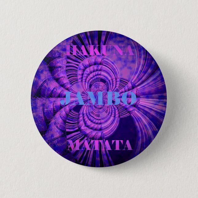 Kosmic Hakuna Art Print Button (Vorderseite)