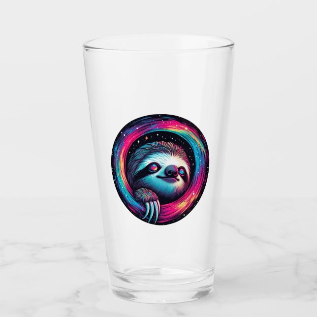 Kosmic Sloth Galaxy Art Glas (Vorderseite)