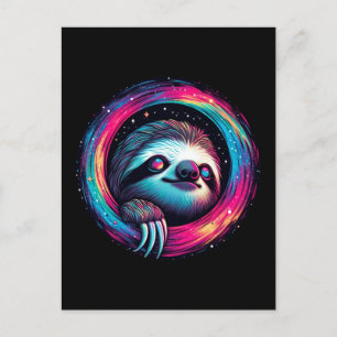 Kosmic Sloth Galaxy Art Postkarte