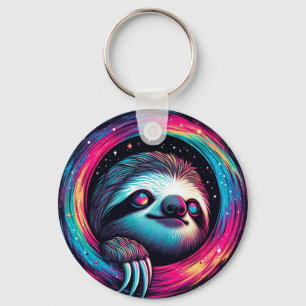 Kosmic Sloth Galaxy Art Schlüsselanhänger
