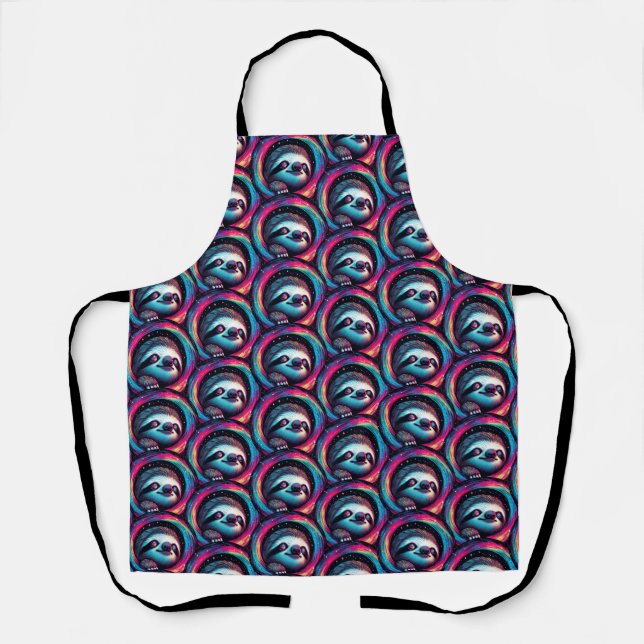 Kosmic Sloth Galaxy Art Schürze (Vorderseite)