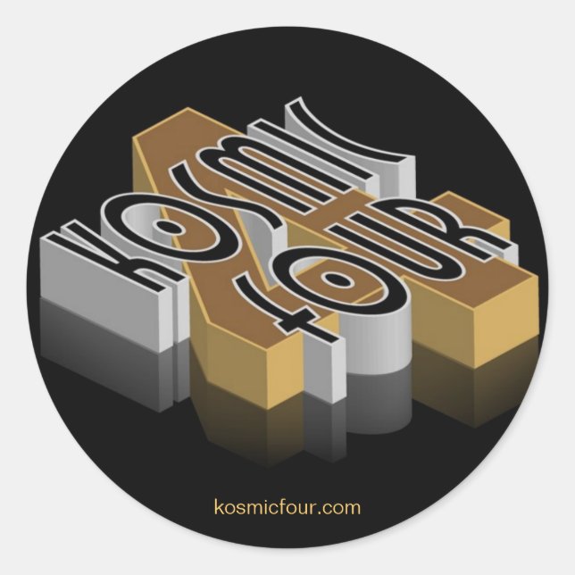 KOSMIC VIER Stickers (Vorderseite)
