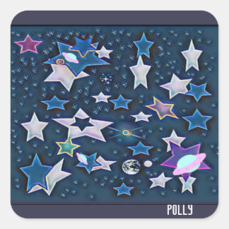 kosmisch quadratischer aufkleber