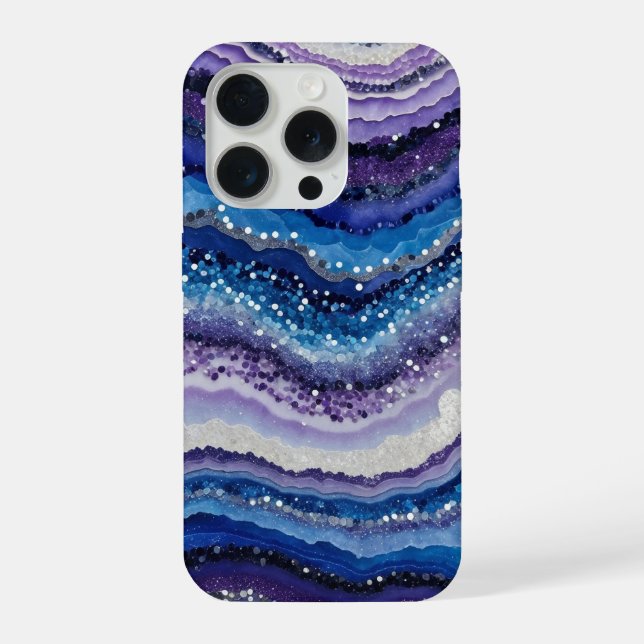 Kosmische Achatwellen iPhone Hülle (Rückseite)